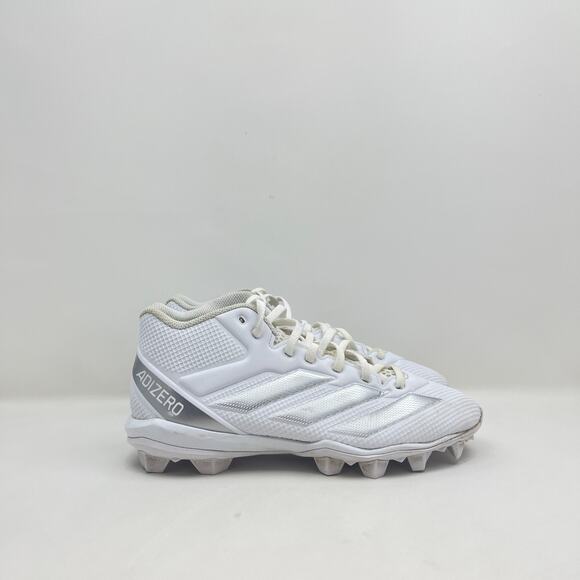 Adidas Adizero White Silver Mid Top Baseball Football Cleats Shoes Men\'s Size 7 main image 6